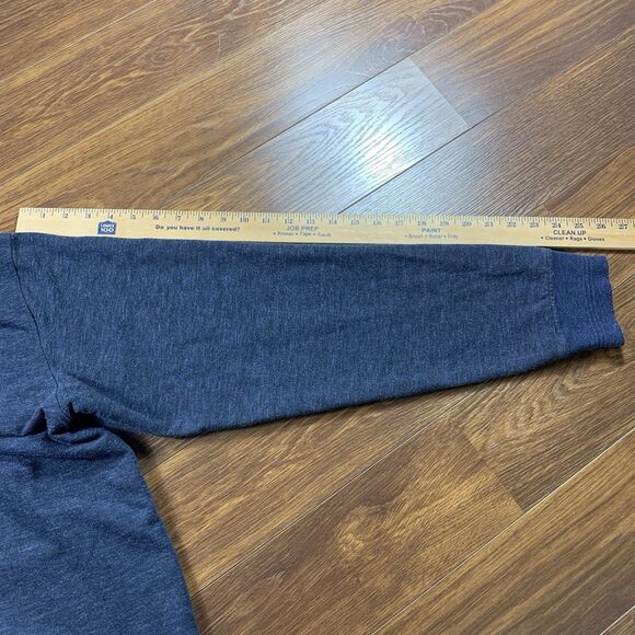 Orvis Pullover Sweater Mens L Quarter 3/4 button Cotton Blend Blue - Picture 5 of 6